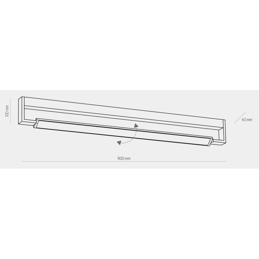 Iluminação de parede de casa de banho LED DEKSTER LED/36W/230V IP44 preta