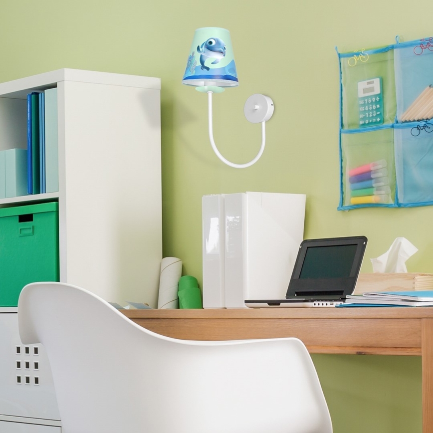 Iluminação de parede de criança DOLPHIN 1xE14/40W/230V