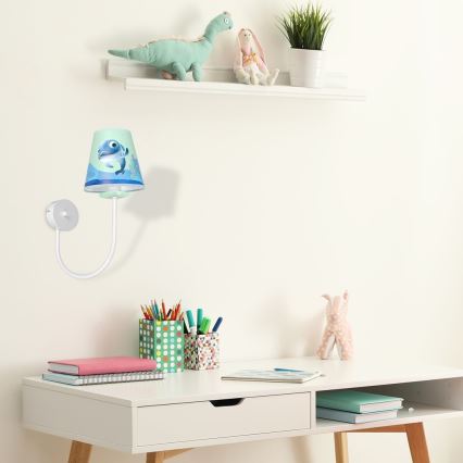 Iluminação de parede de criança DOLPHIN 1xE14/40W/230V