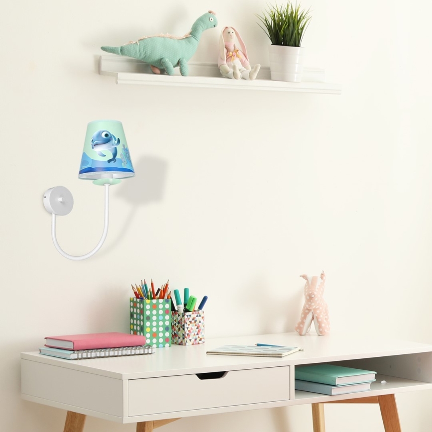 Iluminação de parede de criança DOLPHIN 1xE14/40W/230V