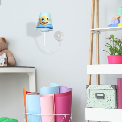 Iluminação de parede de criança FISH 1xE14/40W/230V