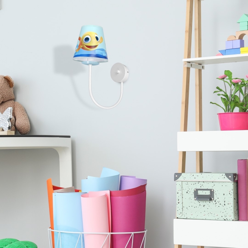 Iluminação de parede de criança FISH 1xE14/40W/230V