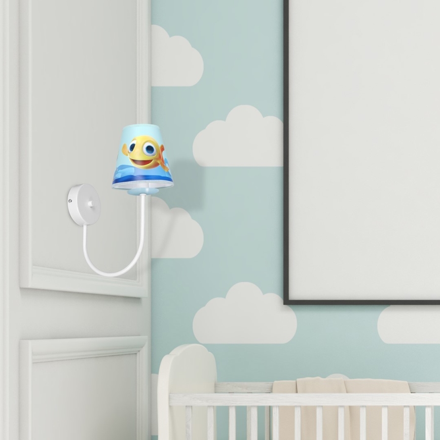 Iluminação de parede de criança FISH 1xE14/40W/230V