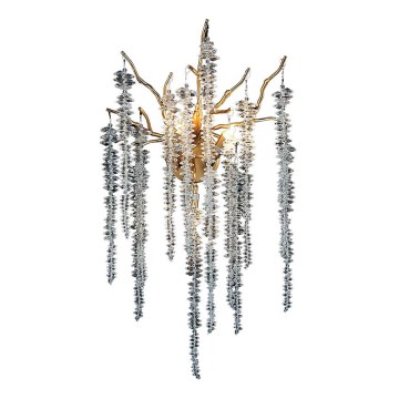 Iluminação de parede de cristal 3xG9/40W/230V Rosa dourado