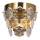 Iluminação de parede de cristal GRACE 2xE14/40W/230V dourada