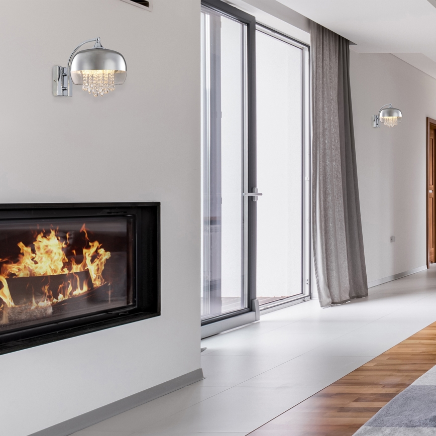 Iluminação de Parede de Cristal LUNA 1xE14/40W/230V