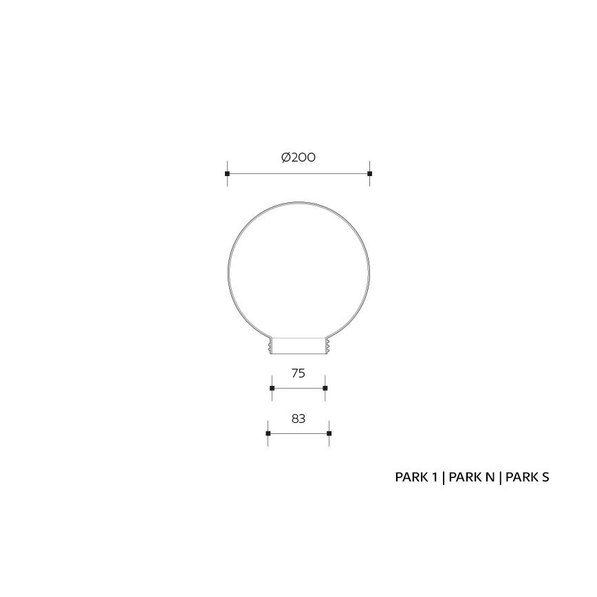 Iluminação de parede de exterior LED com sensor PARK 1xE27/60W/230V