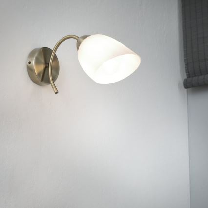 Iluminação de parede DONNA 1xE27/60W/230V pátina