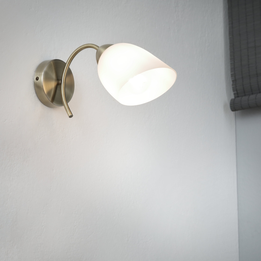 Iluminação de parede DONNA 1xE27/60W/230V pátina