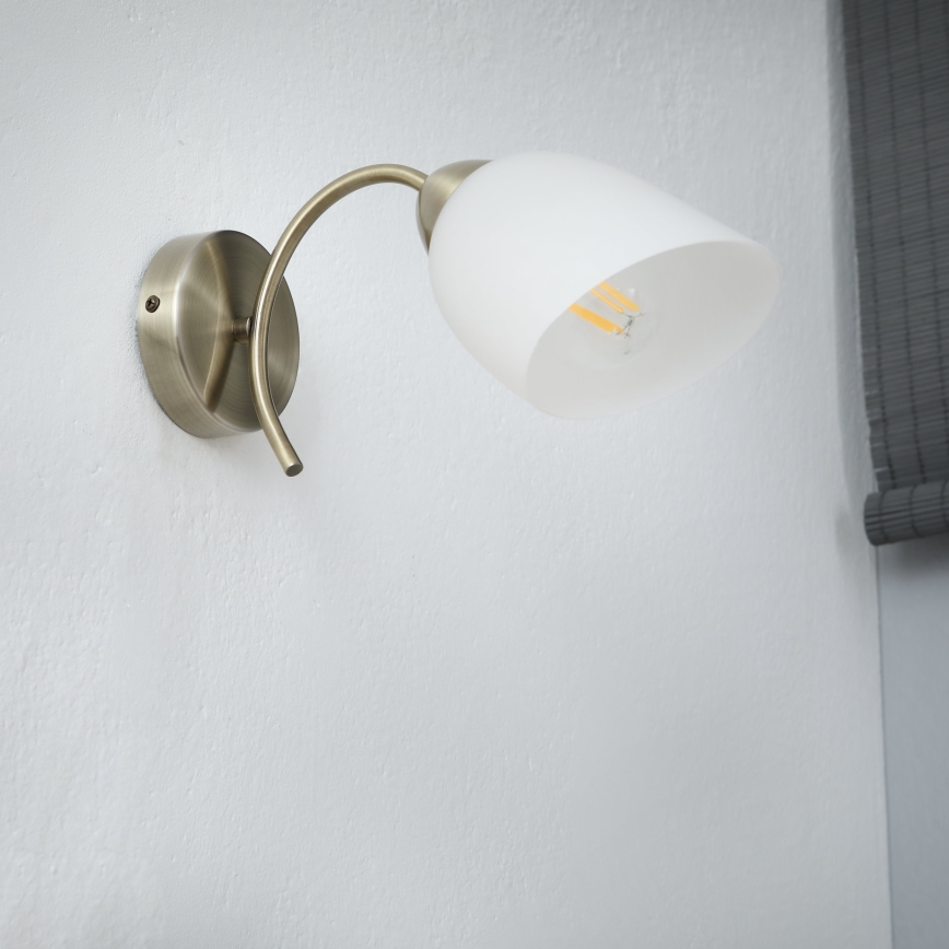 Iluminação de parede DONNA 1xE27/60W/230V pátina