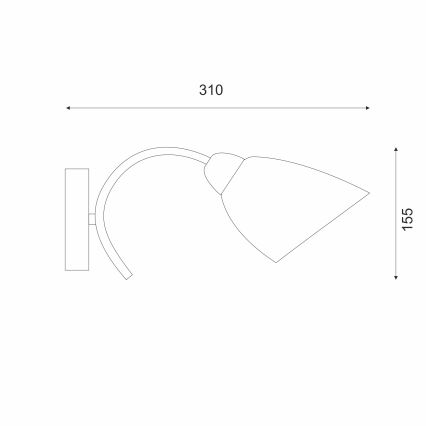 Iluminação de parede DONNA 1xE27/60W/230V pátina