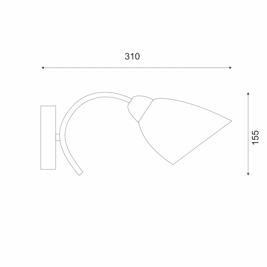 Iluminação de parede DONNA 1xE27/60W/230V pátina