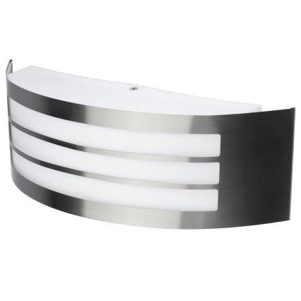 Iluminação de parede exterior 1xE27/14W/230V IP44 cromado mate