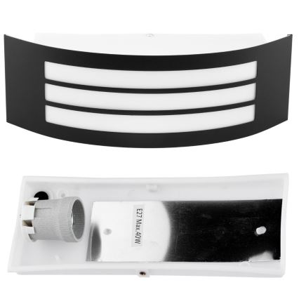 Iluminação de parede exterior 1xE27/14W/230V IP44 preto