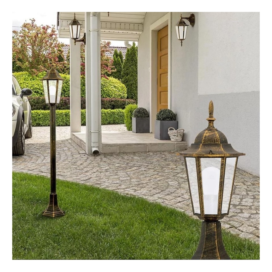 Iluminação de parede exterior 1xE27/20W/230V IP43 pátina