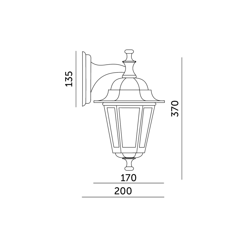 Iluminação de parede exterior 1xE27/60W/230V IP44 branco