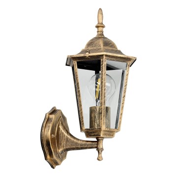 Iluminação de parede exterior 1xE27/60W/230V IP44 dourada