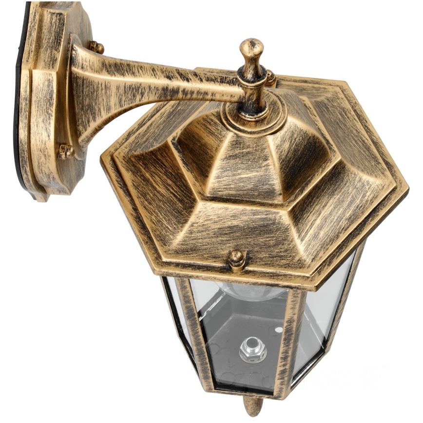 Iluminação de parede exterior 1xE27/60W/230V IP44 dourada