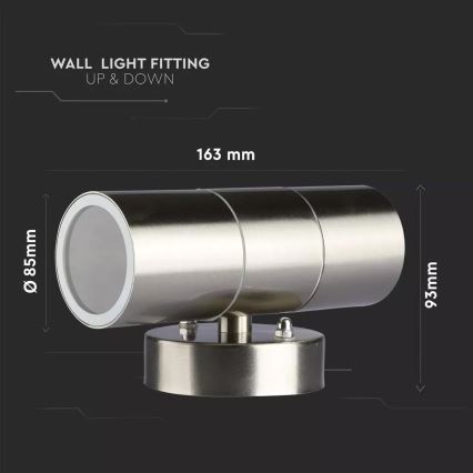 Iluminação de parede exterior 2xGU10/35W/230V IP44