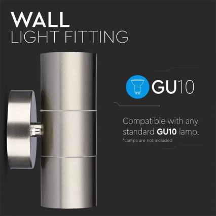 Iluminação de parede exterior 2xGU10/35W/230V IP44