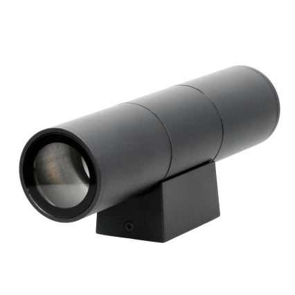 Iluminação de parede exterior 2xGU10/35W/230V IP54 redondo preto