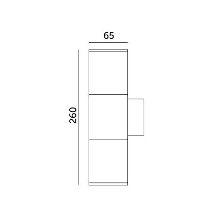 Iluminação de parede exterior 2xGU10/35W/230V IP54 redondo preto