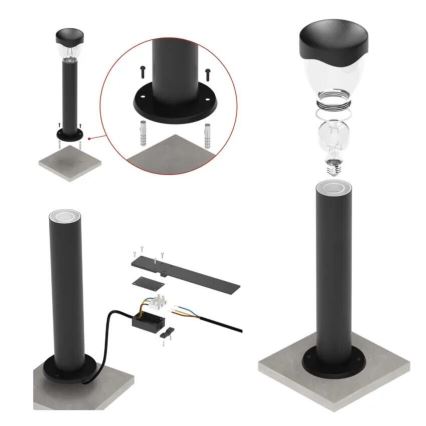 Iluminação de parede exterior ARTEO 1xE27/15W/230V IP44