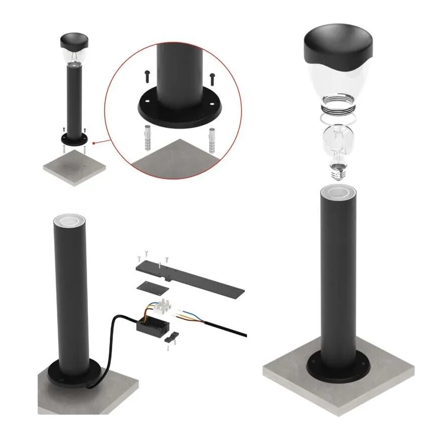 Iluminação de parede exterior ARTEO 1xE27/15W/230V IP44