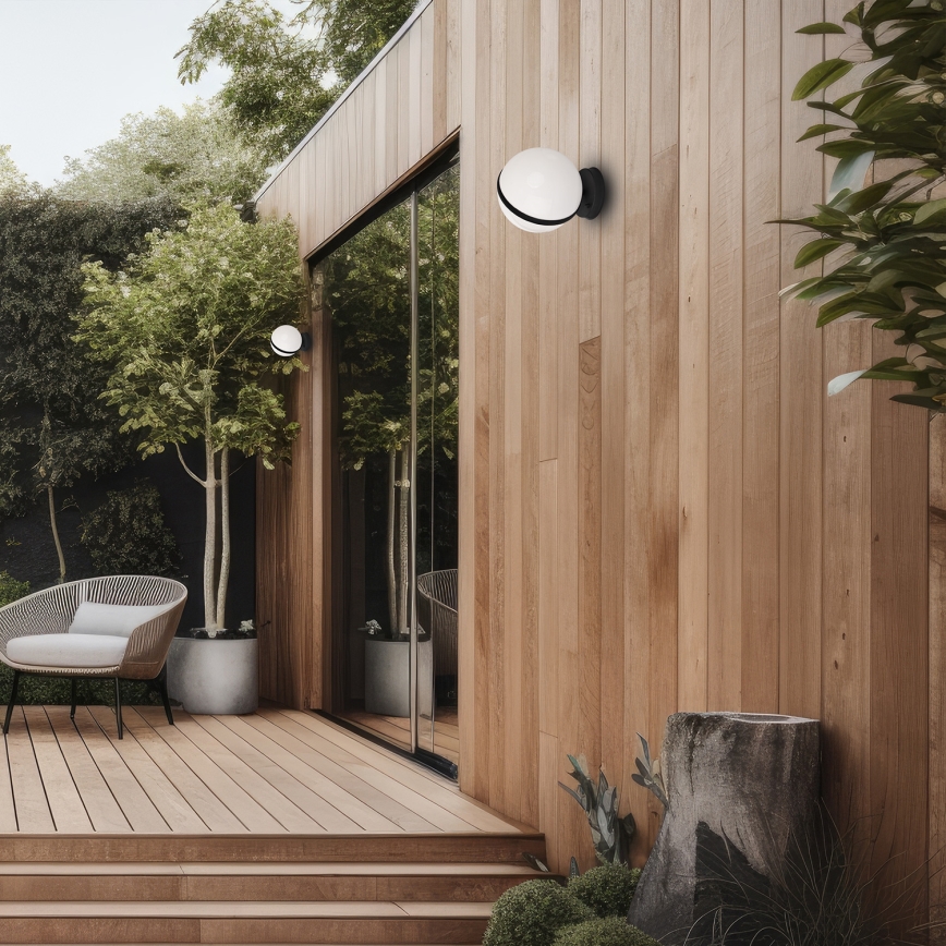 Iluminação de parede exterior CIRCULO 1xE27/40W/230V IP44