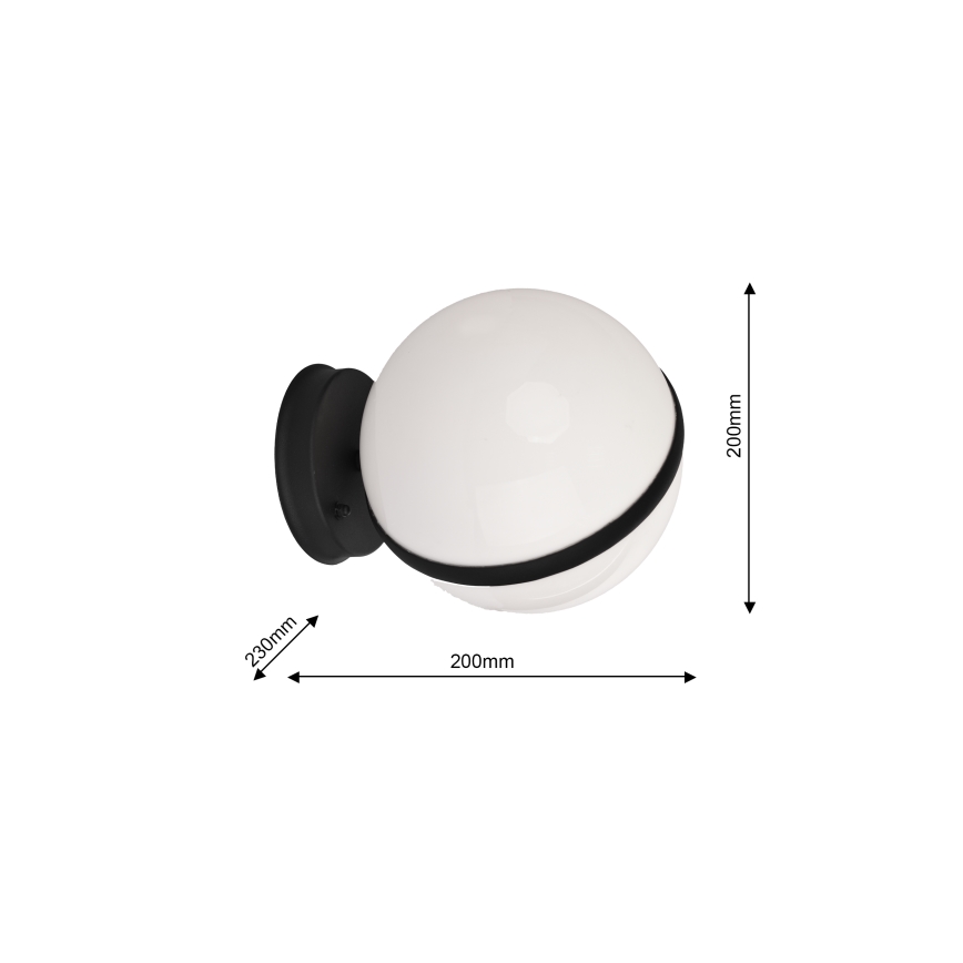 Iluminação de parede exterior CIRCULO 1xE27/40W/230V IP44