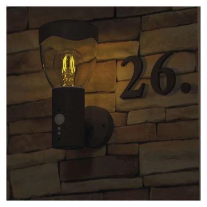 Iluminação de parede exterior com sensor ARTEO 1xE27/15W/230V IP44