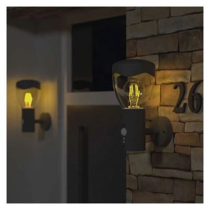 Iluminação de parede exterior com sensor ARTEO 1xE27/15W/230V IP44