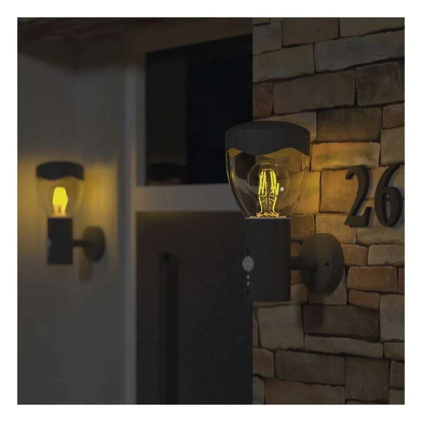 Iluminação de parede exterior com sensor ARTEO 1xE27/15W/230V IP44