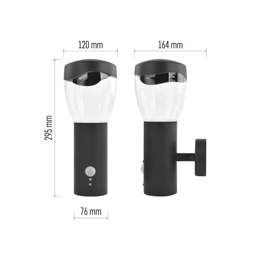 Iluminação de parede exterior com sensor ARTEO 1xE27/15W/230V IP44