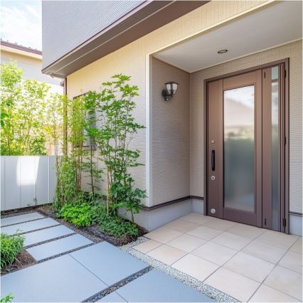 Iluminação de parede exterior com sensor TEVIO 1xE27/60W/230V IP54 preto