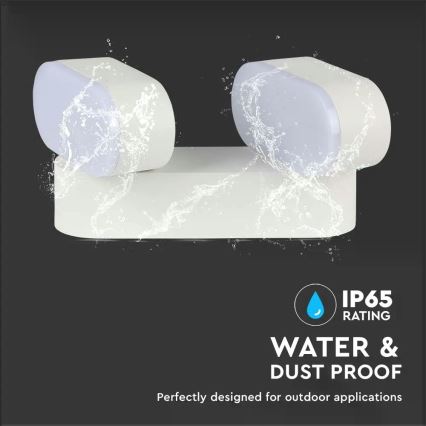 Iluminação de parede exterior flexível LED 2xLED/12W/230V IP65 cinzenta