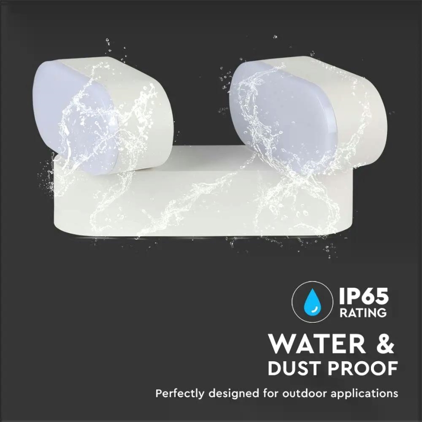 Iluminação de parede exterior flexível LED 2xLED/12W/230V IP65 cinzenta