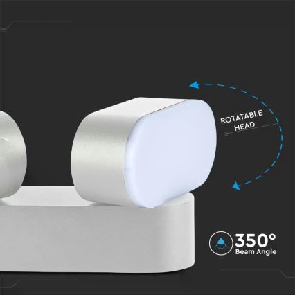 Iluminação de parede exterior flexível LED 2xLED/12W/230V IP65 cinzenta