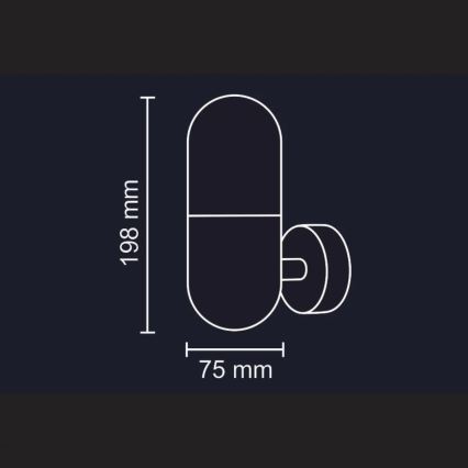 Iluminação de parede exterior HORTEN 1xE27/10W/230V IP44