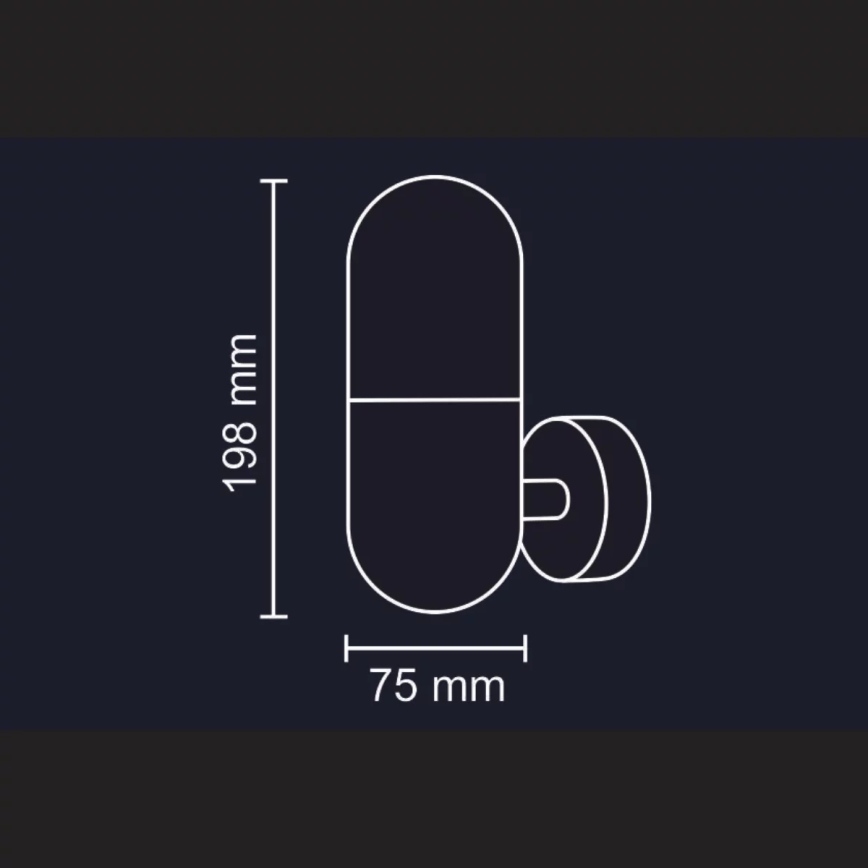 Iluminação de parede exterior HORTEN 1xE27/10W/230V IP44