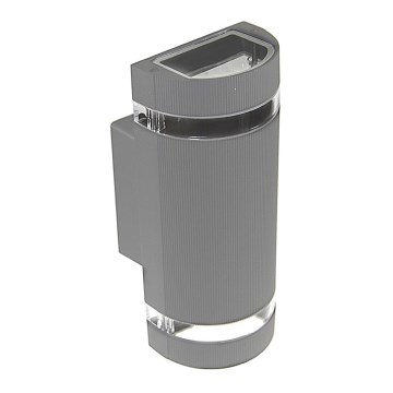 Iluminação de parede exterior KORTEK 2xGU10/30W/230V IP44 cinzento