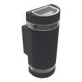 Iluminação de parede exterior KORTEK 2×GU10/30W/230V IP44 Preta