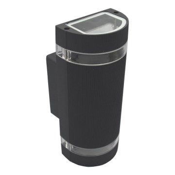 Iluminação de parede exterior KORTEK 2×GU10/30W/230V IP44 Preta
