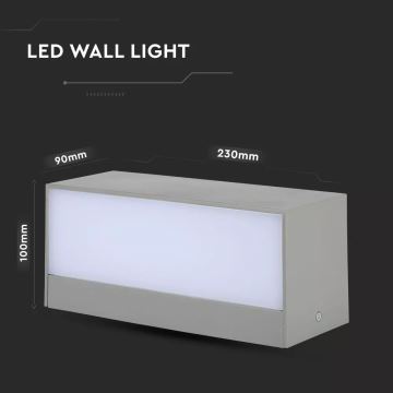 Iluminação de parede exterior LED 1xLED/12W/230V IP65 6400K