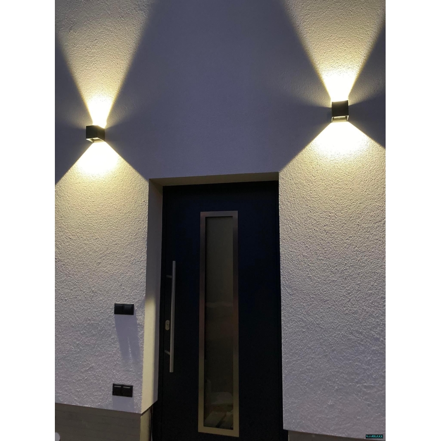 Iluminação de parede exterior LED 2xLED/3W/230V IP54 antracite