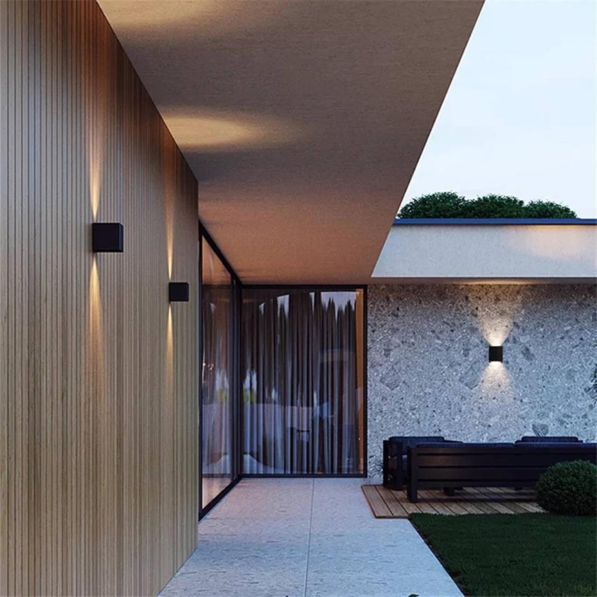 Iluminação de parede exterior LED 2xLED/3W/230V IP54 preta