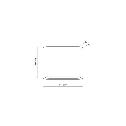 Iluminação de parede exterior LED ARWENA 2xLED/3W/230V IP54 preto