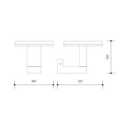 Iluminação de parede exterior LED BARI LED/10W/230V 4000K IP54 antracite