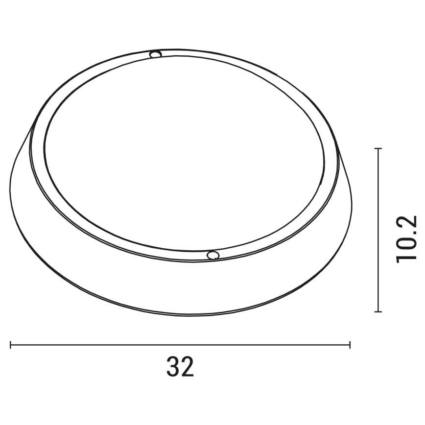 Iluminação de parede exterior LED BULKHEAD LED/30W/230V 4000K IP54 preto