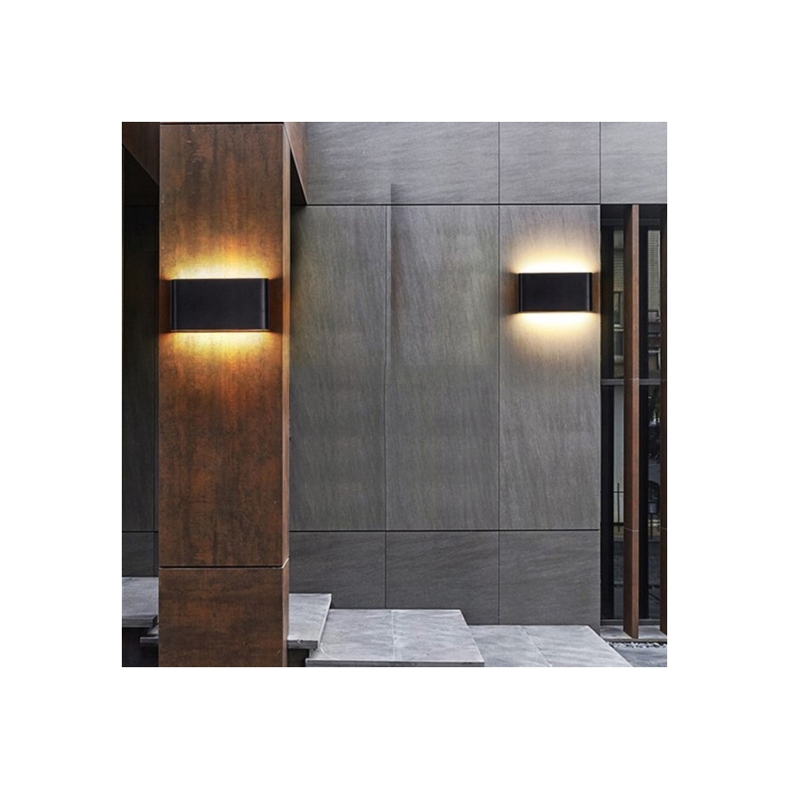 Iluminação de parede exterior LED FLOW 2xLED/3W/230V IP54 4000K antracite